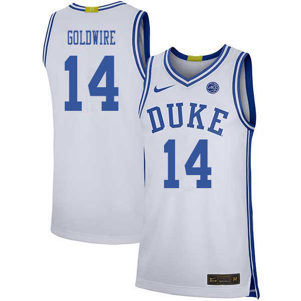 2020 Men #14 Jordan Goldwire Duke Blue Devils College Basketball Jerseys Sale-White